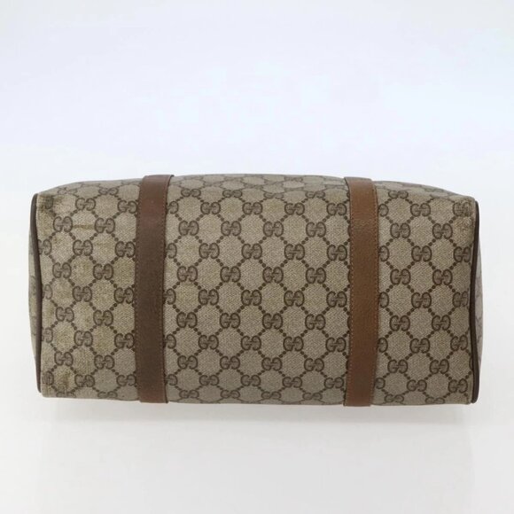 GUCCI GG Supreme Web Sherry Line Bag PVC Beige Gold 111 02 007 Auth bs29491 - Picture 6 of 16